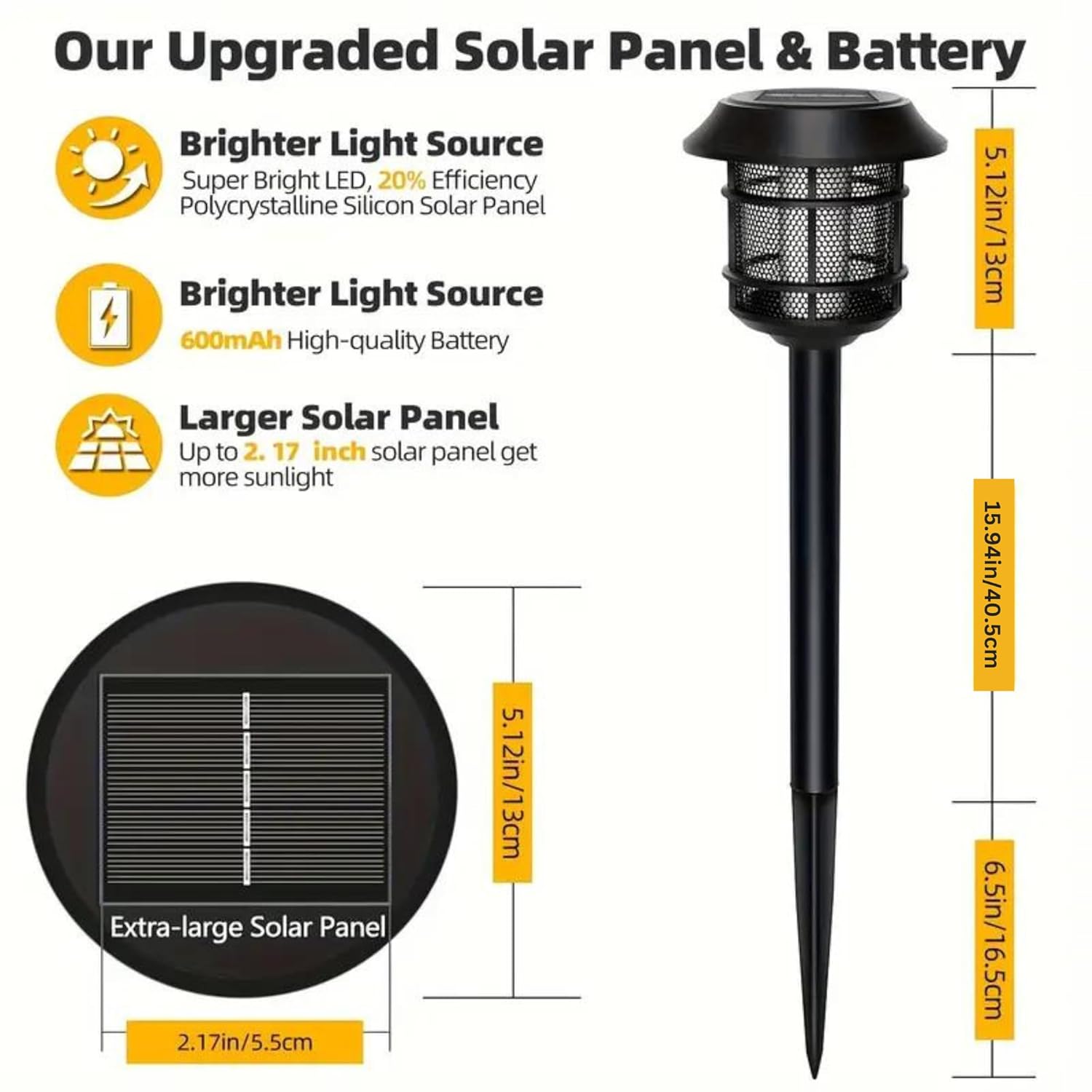 Solar Powered Outdoor Lights (Pack of 2)