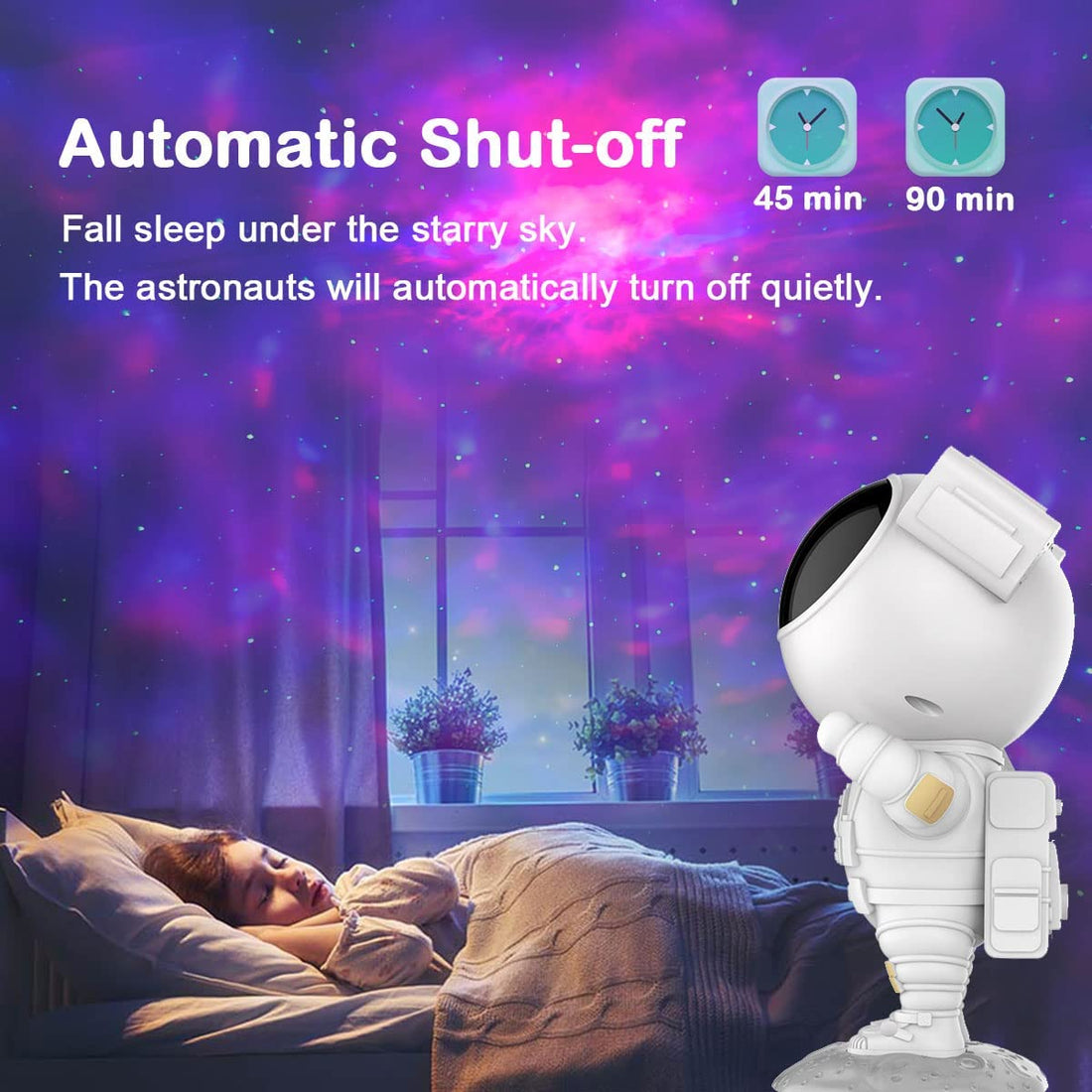 Astronaut Starry Projector Light With Remote ( 8.9 inch, Multicolor )