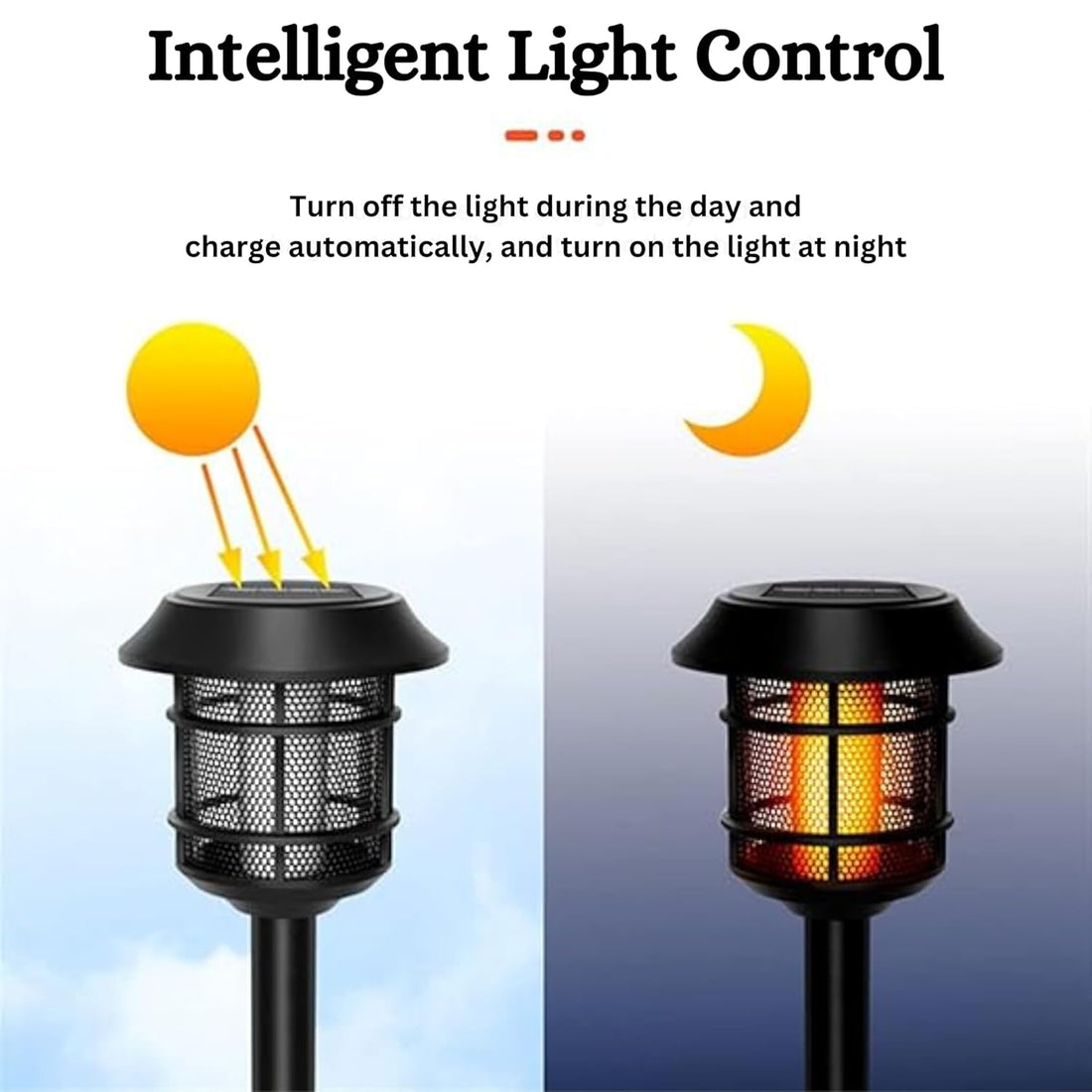 Solar Powered Outdoor Lights (Pack of 2)
