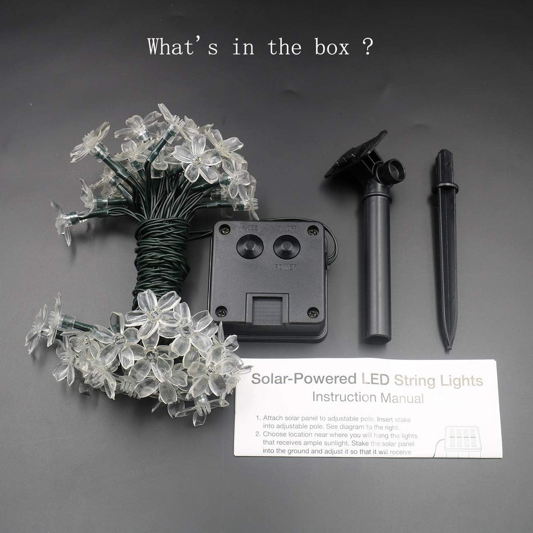 30 LED Solar Powered Silicon Flower Fairy String Lights ( 6 Mtr )