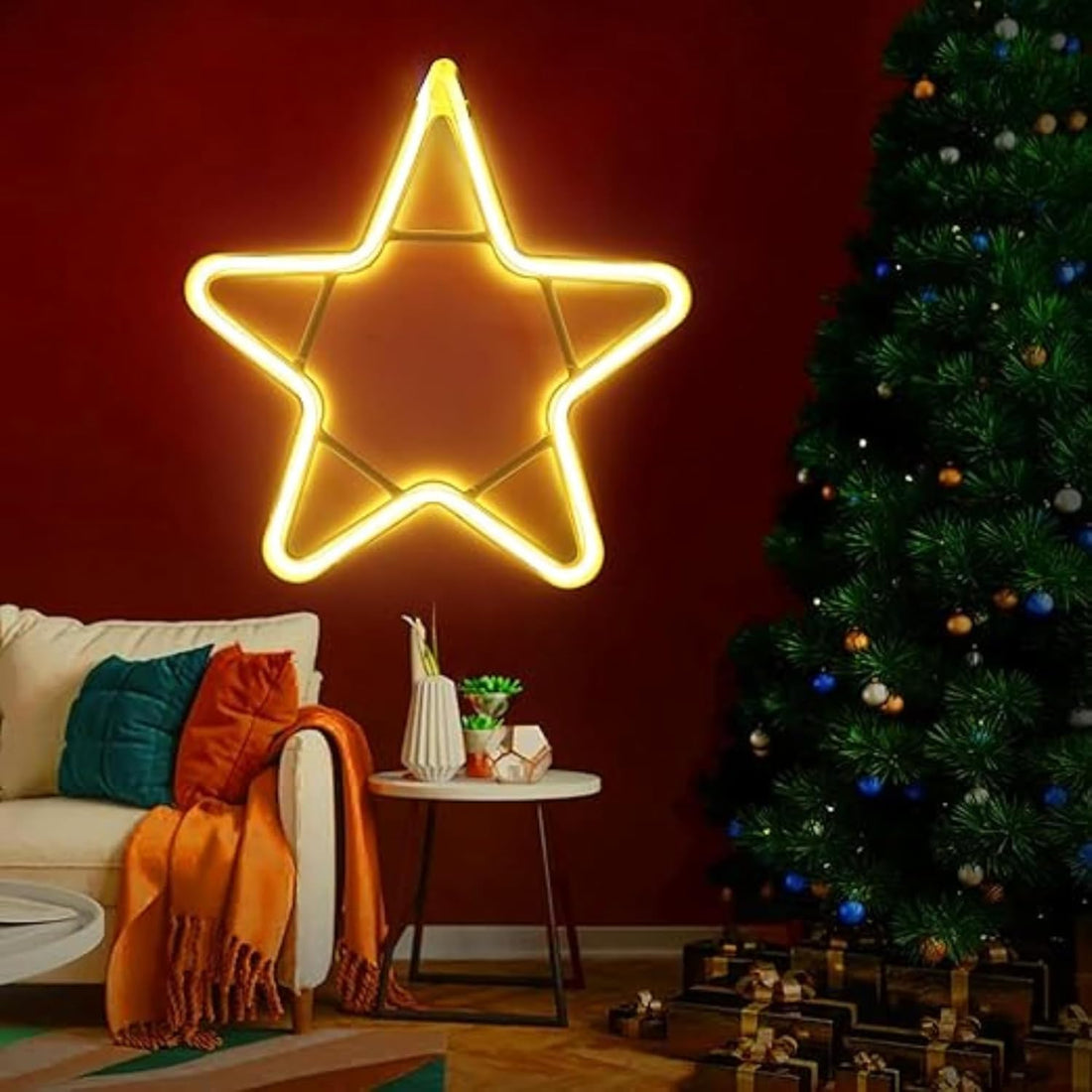 Star Shape Neon LED Light (Warm White)