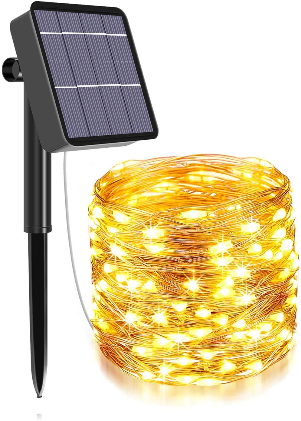240 LED Solar Powered Fairy String Lights 24 Mtr (Warm White)