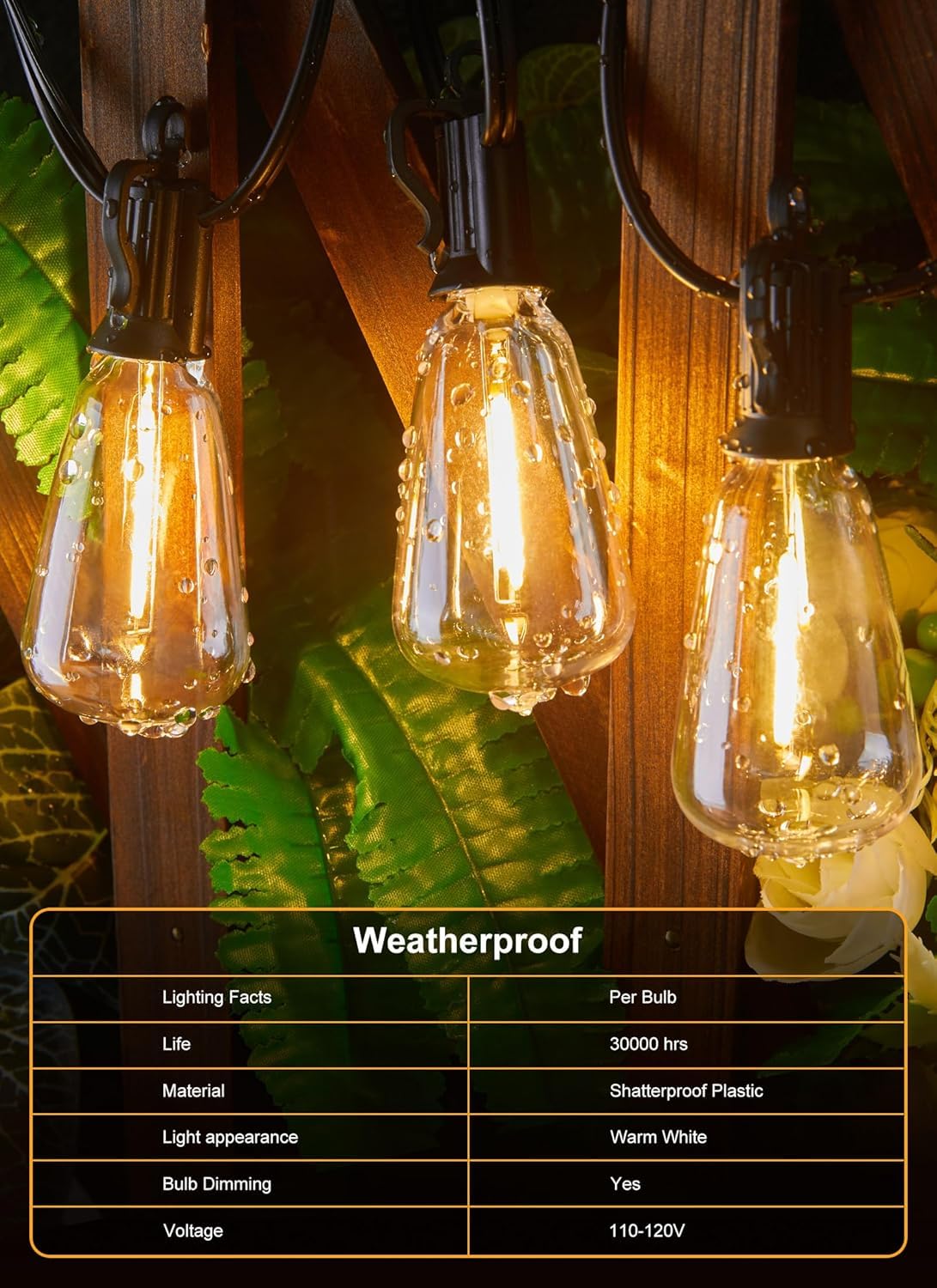 21 LEDs Decorative String Light- 6 m (Warm White)