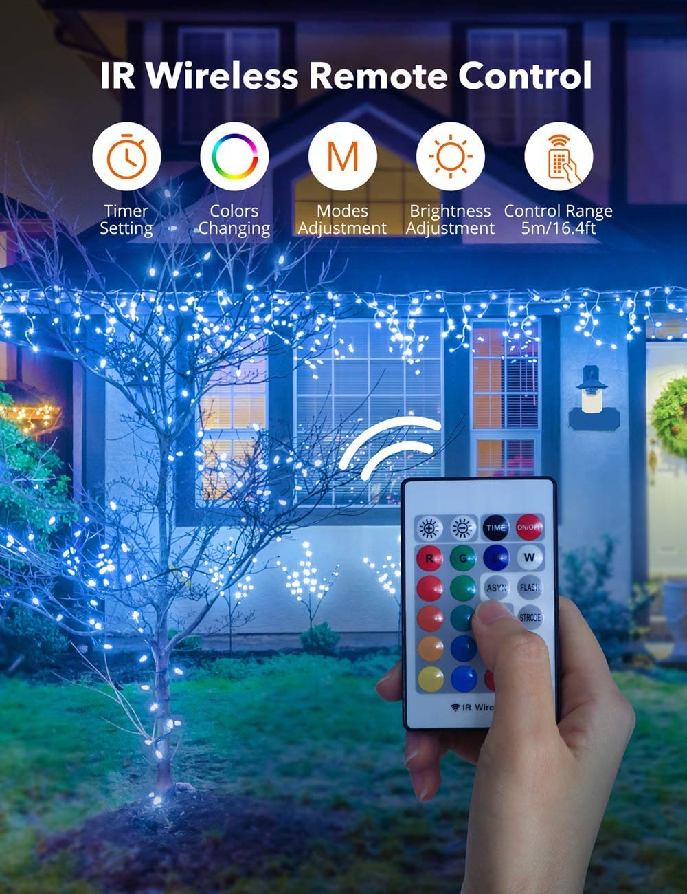 100 LEDs USB Powered RGB String Lights – 10 Meters With Remote