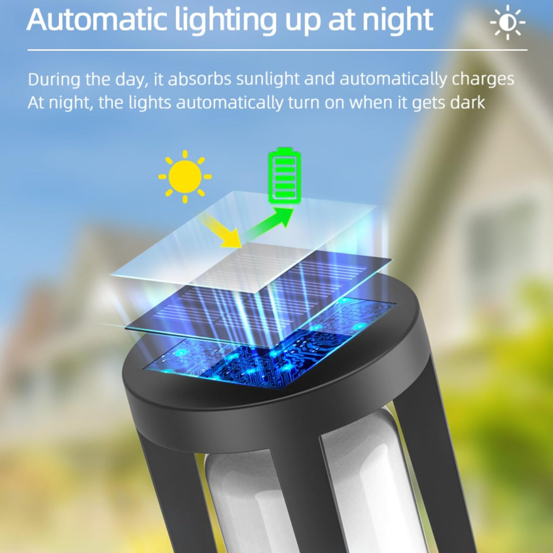 Solar Torch Pathway Lights With Flickering Flame (Pack of 2)