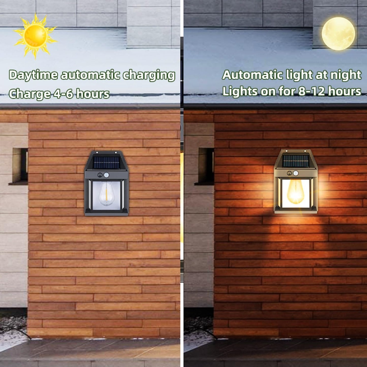 Exterior Outdoor Wall LED Lamp With Motion Sensor ( Black )