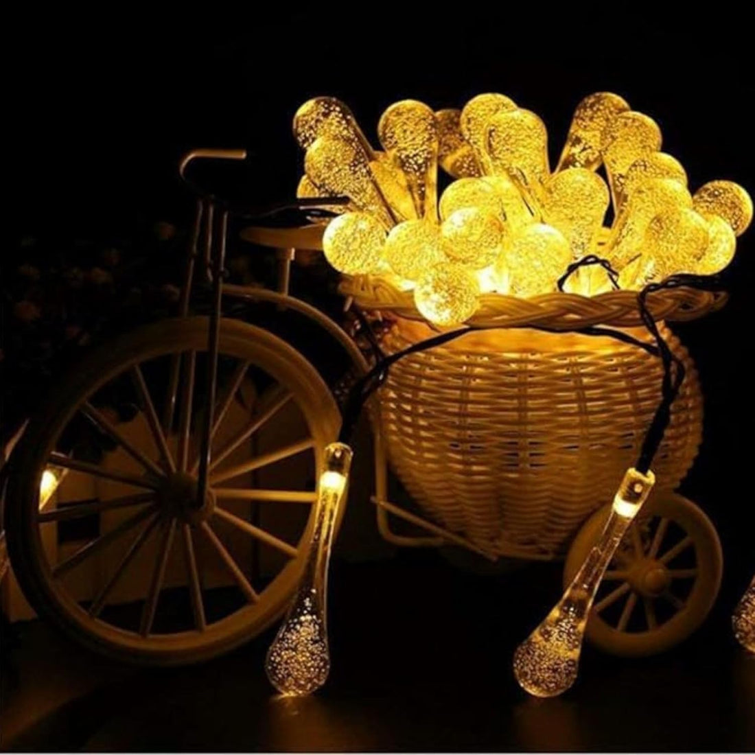 14 LEDs Waterdrop Design String Lights 3 Mtr - Warm White