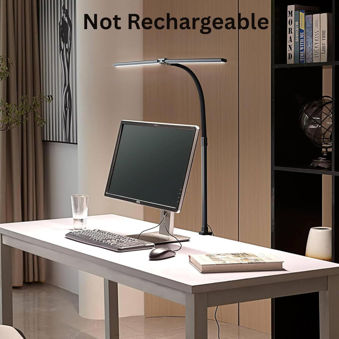 Double Head LED Desk Clamp Lamp Light- With Adjustable Arms