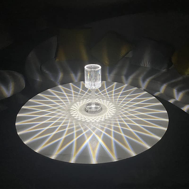 3 Color Changing Crystal Table Lamp With Touch Control (9.5 inch )