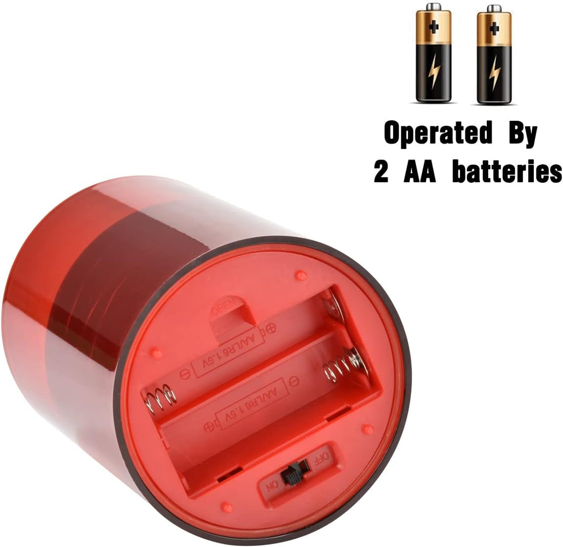 Acrylic Battery Operated Flameless Led Candles With Remote (Set of 3,Red )