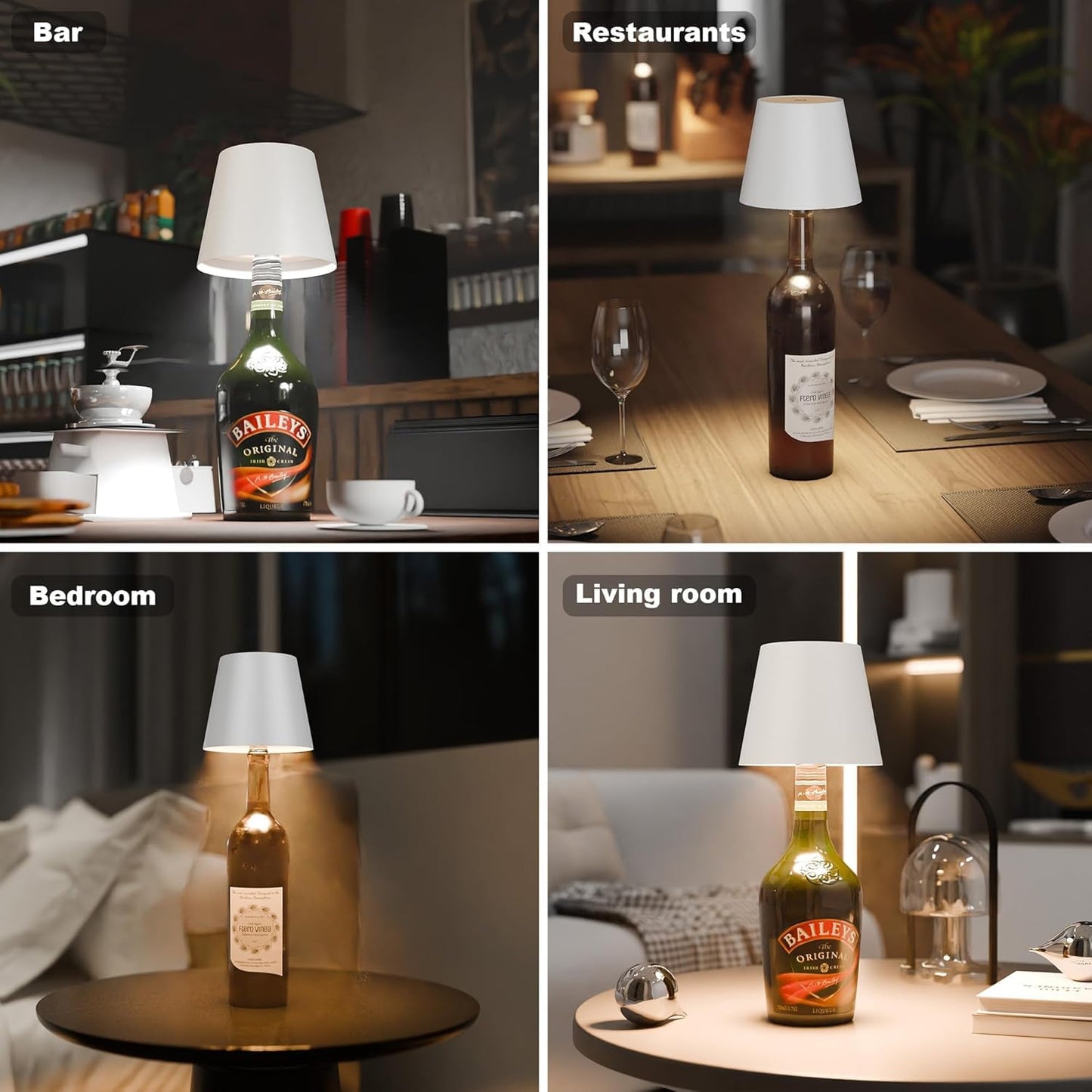 Wireless LED Bottle Lamp (Bottle Not Included) - White