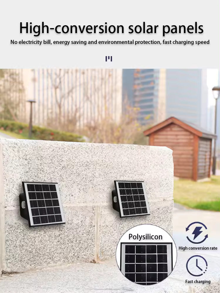 Solar Powered LED Wall Fence Light (Warm White)