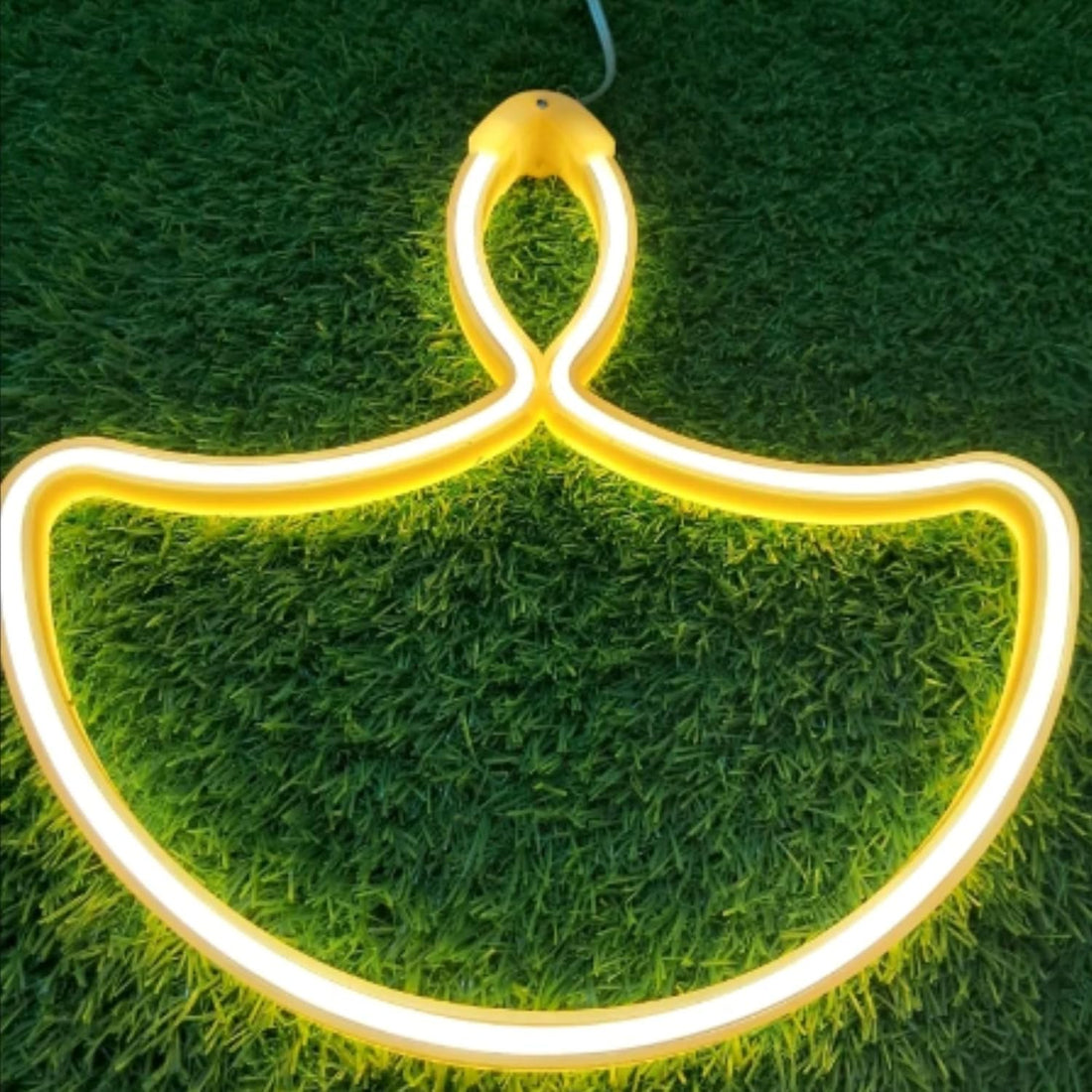 Plug in Diya Shape LED Neon light ( Warm White )