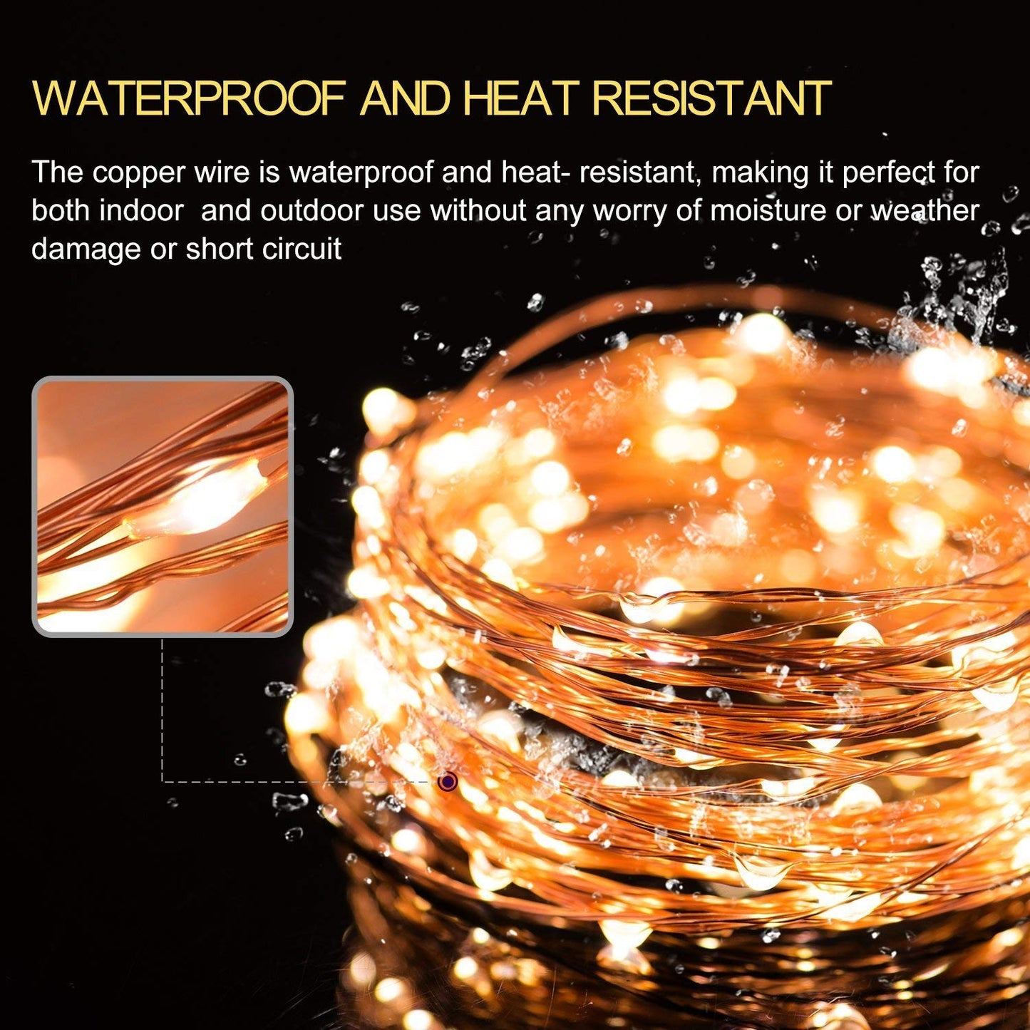 USB Powered 200 LED's Fairy String Light - 20 Mtr (Warm White)