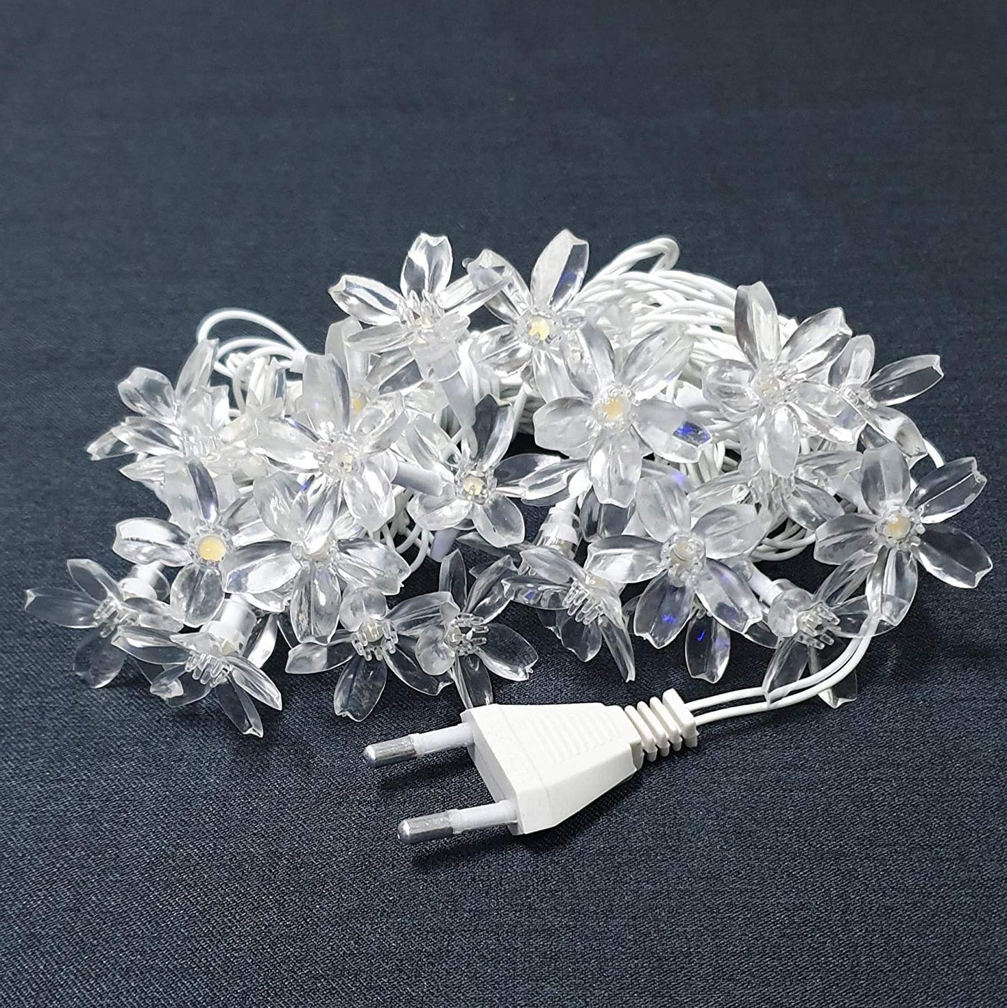 20 LED Silicone Flower LED String Fairy Lights - 5 Mtr ( Warm White )