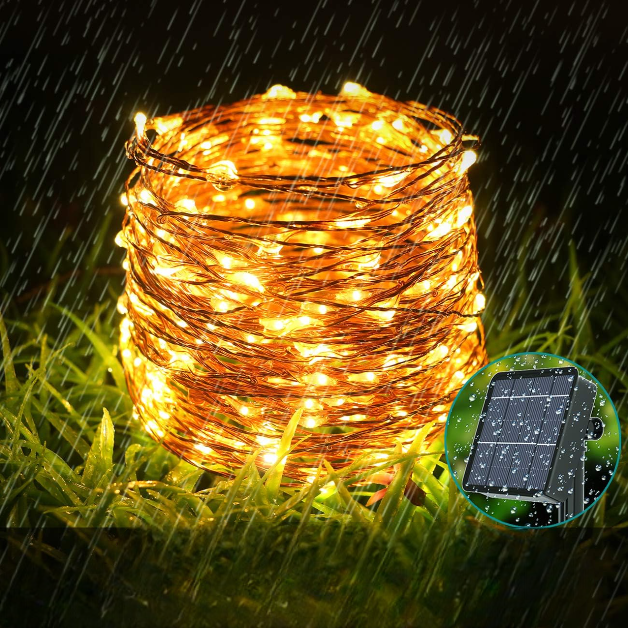240 LED Solar Powered Fairy String Lights 24 Mtr (Warm White)