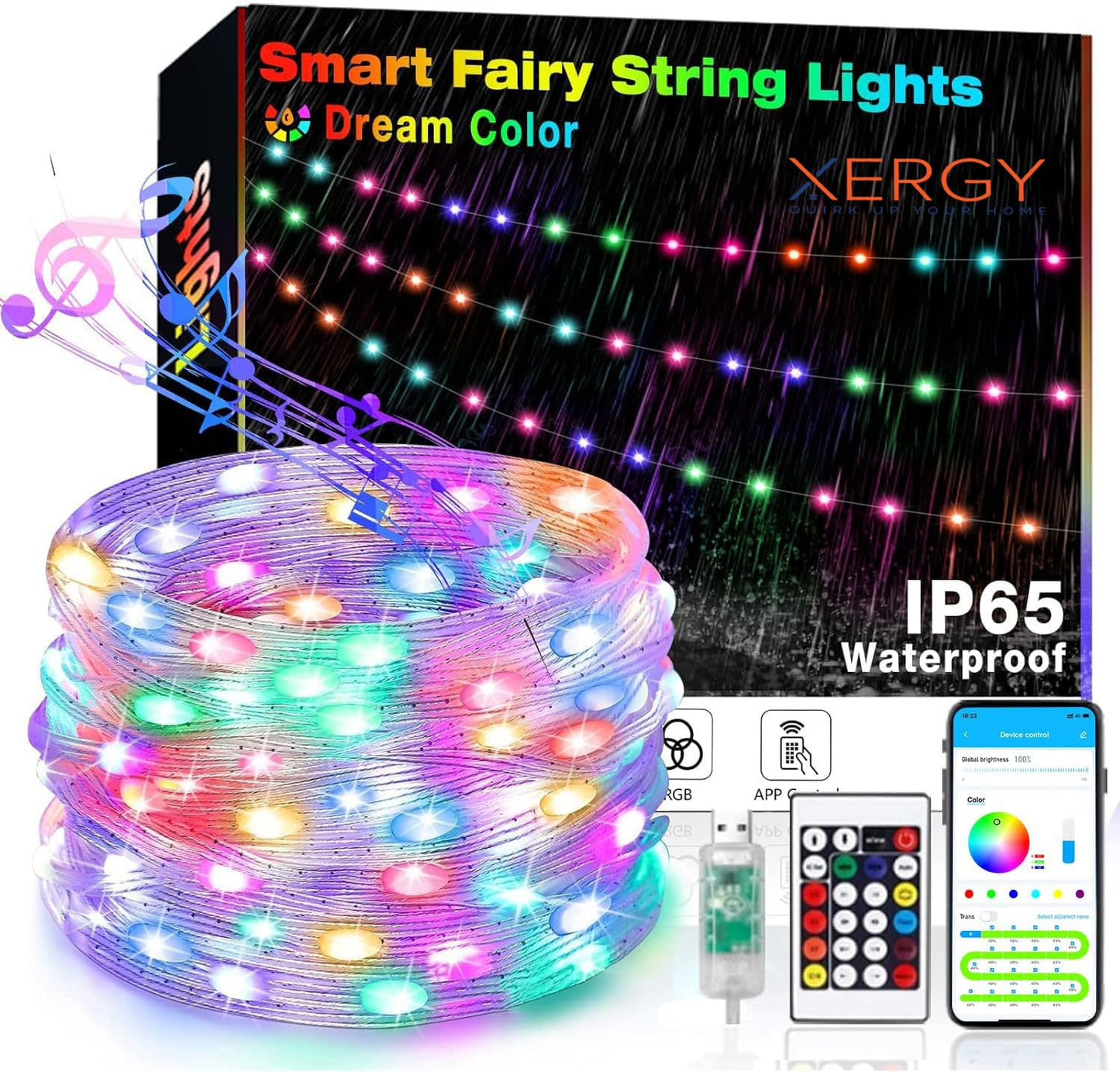 USB Powered Fairy String Light With Remote 10 Meter - Multicolor