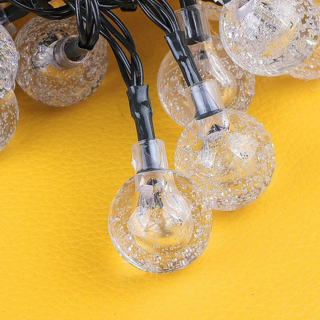 30LED 8 mode Crystal Globe Solar String Lights 6.35 Meter (Warm White)