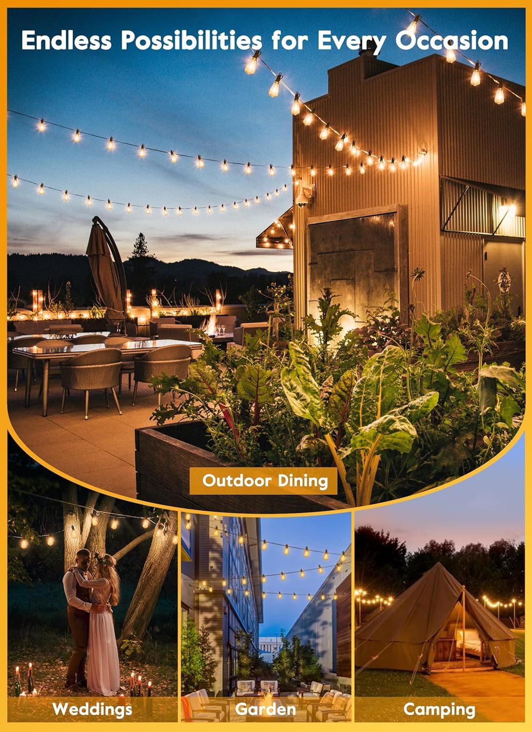 21 LEDs Decorative String Light- 6 m (Warm White)