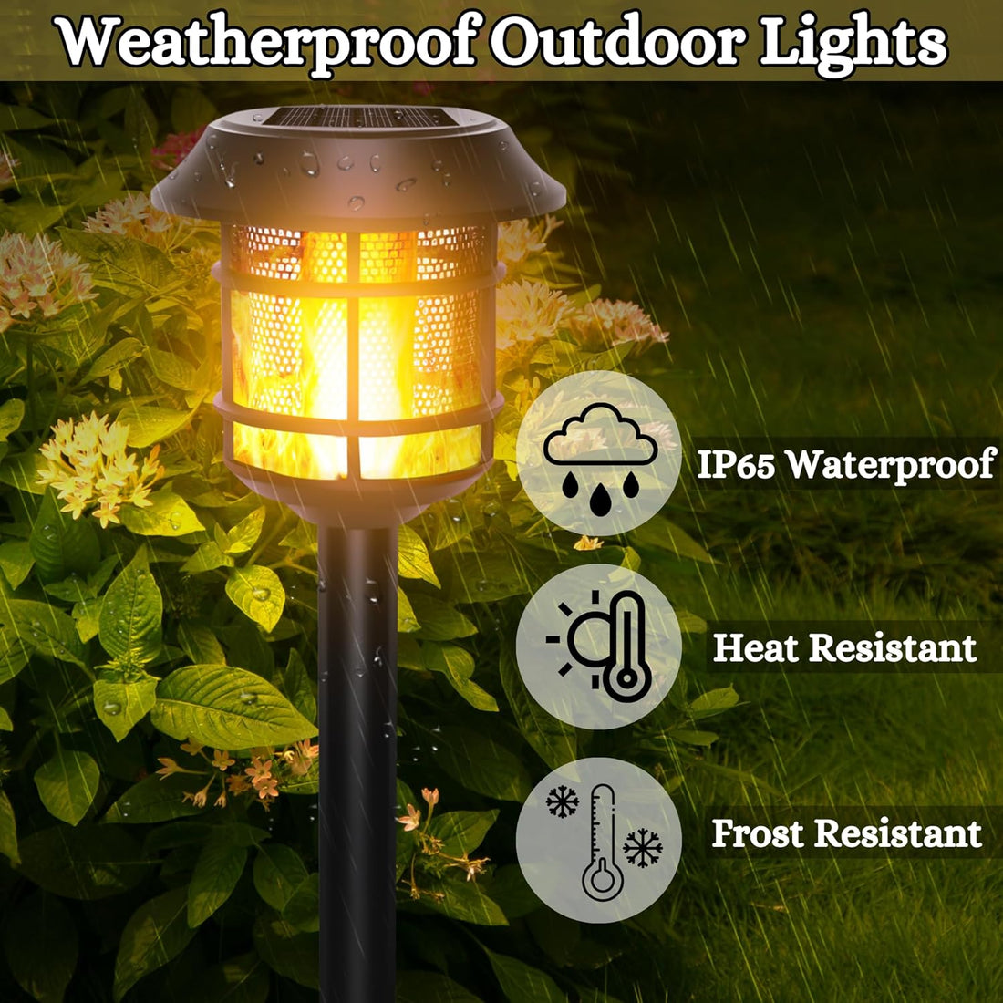 Solar Powered Outdoor Lights (Pack of 2)