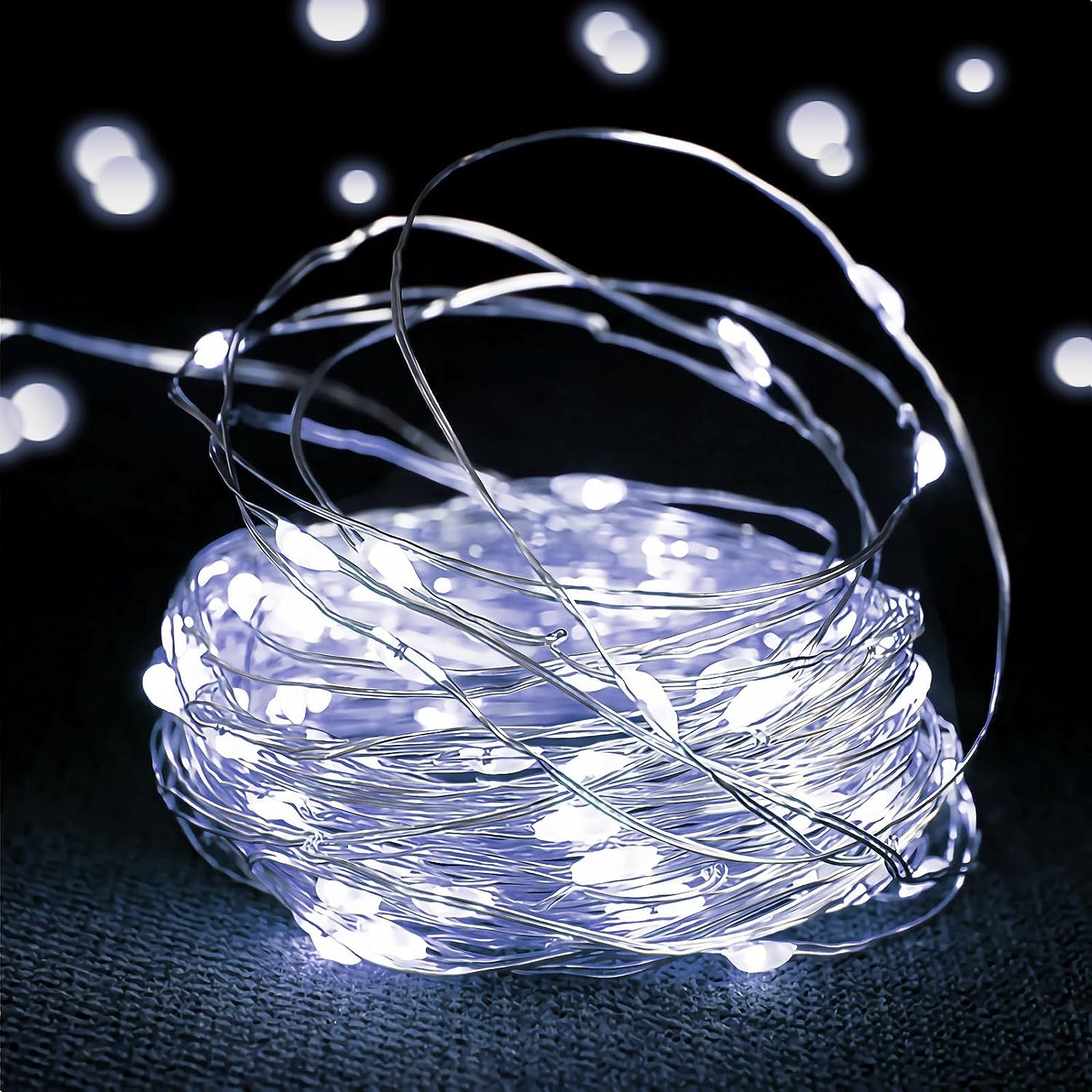 USB Powered- 100 LED Fairy String Light- 10 Mtr (Cool White)