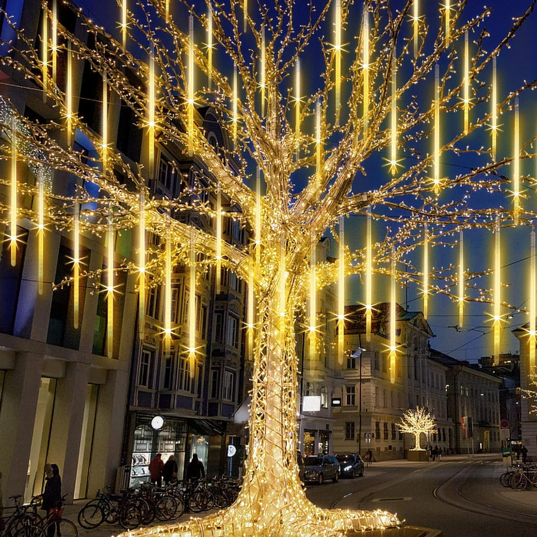 Meteor Lights 8 Tube 192 LED 12 Inch String Lights