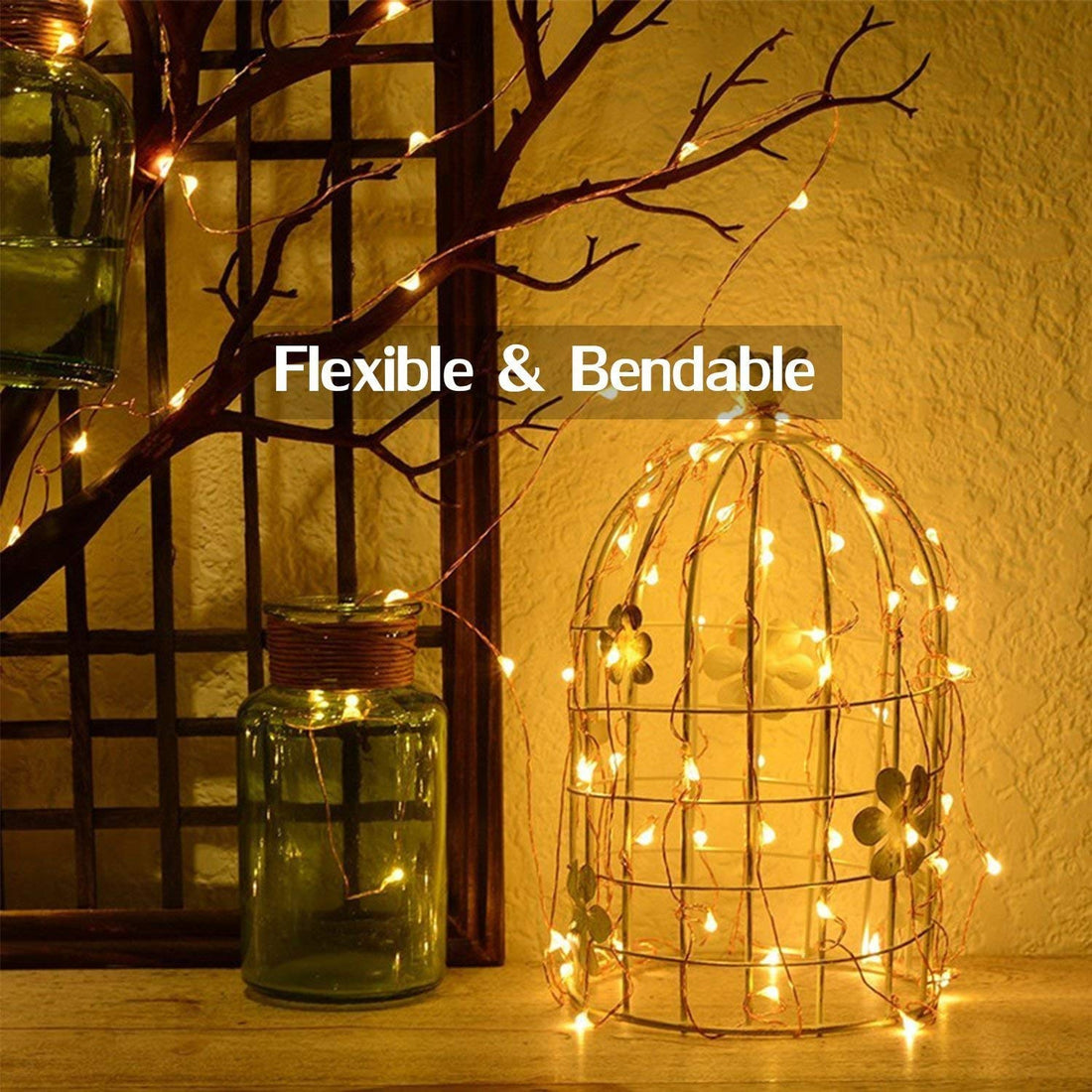 USB Powered 100 LED's Fairy String Light - 10m ( Warm White)