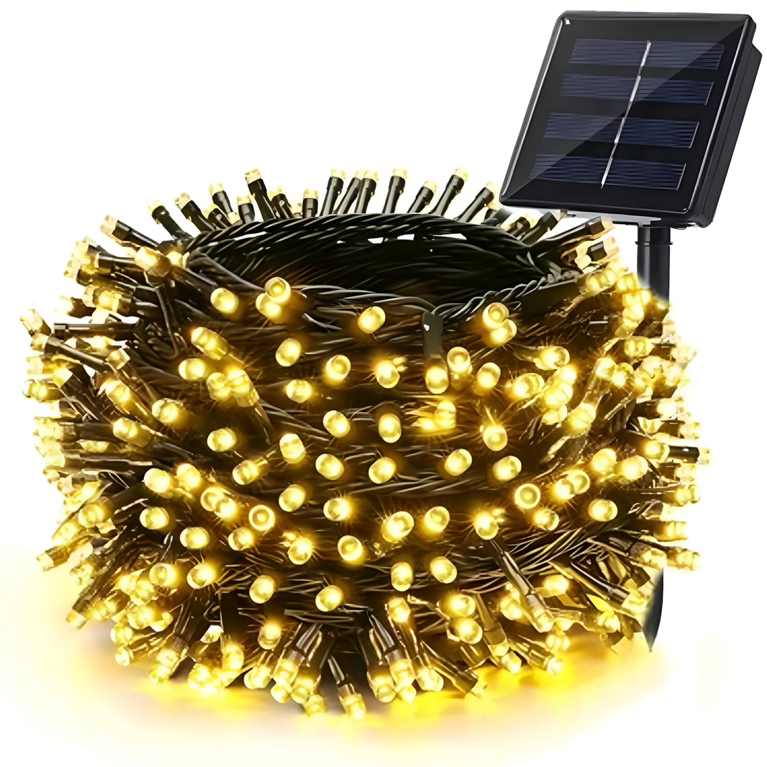 120 LED Solar Powered Led String Light - 12 Mtr (Warm White)