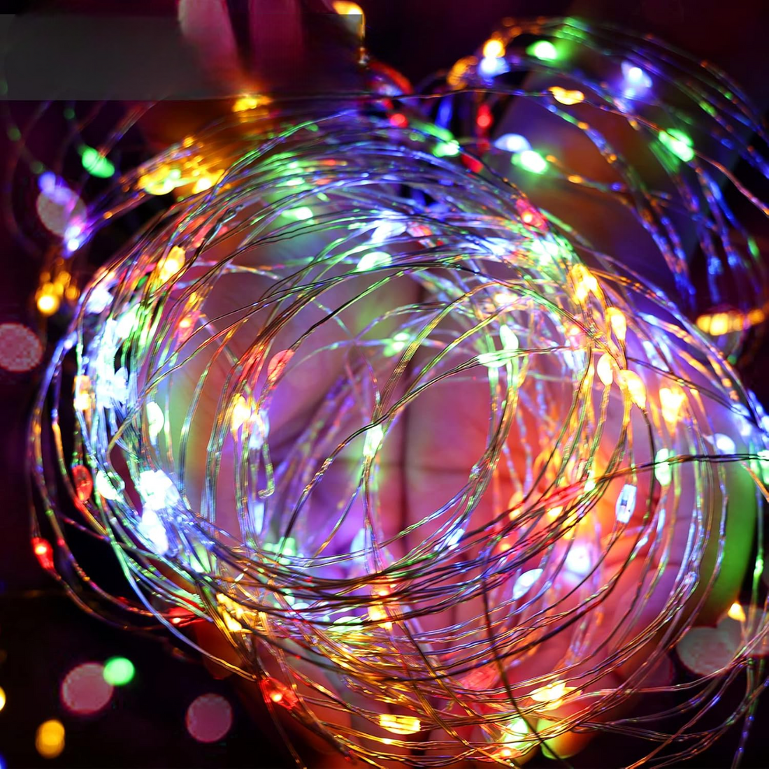 100 LEDs USB Powered RGB String Lights – 10 Meters With Remote