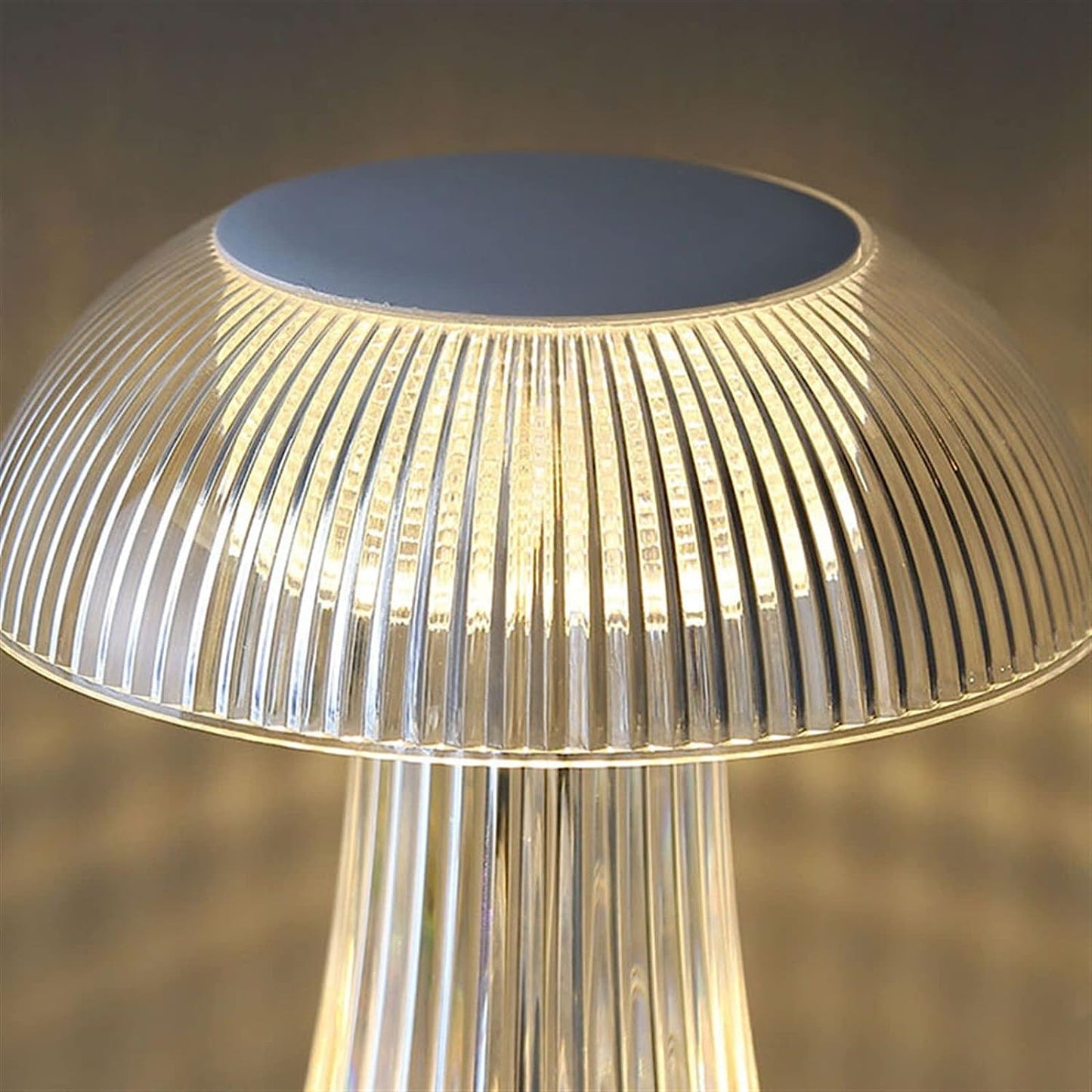 Crystal Jellyfish Shape LED Table Lamp With Touch Control (10 inch )