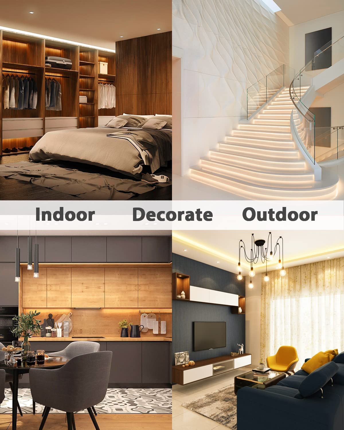 LED Neon Strip Lights - 5 Meter (Warm White )