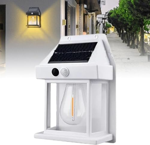 Solar Powered Outdoor Wall LED Lamp With Motion Sensor ( Black )