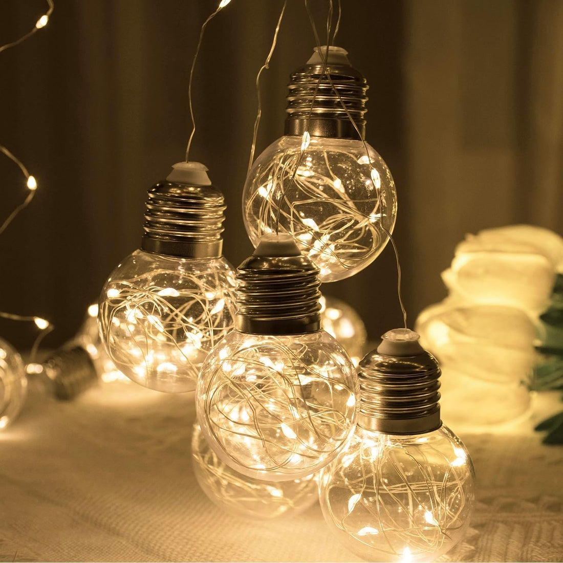 200 LED Window Curtain String Lights With Remote - 3 Mtr ( Warm White )