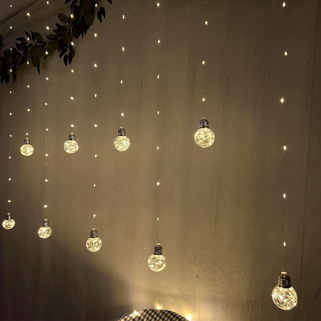 200 LED Window Curtain String Lights With Remote - 3 Mtr ( Warm White )