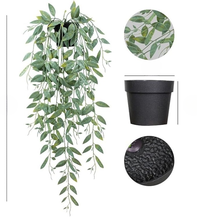Fake Pea Vine Hanging Leaves Plant With Pot