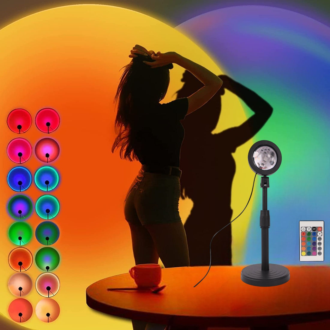 Sunset Projection Lamp 16 Colors Changing With Remote (10.6 inch)