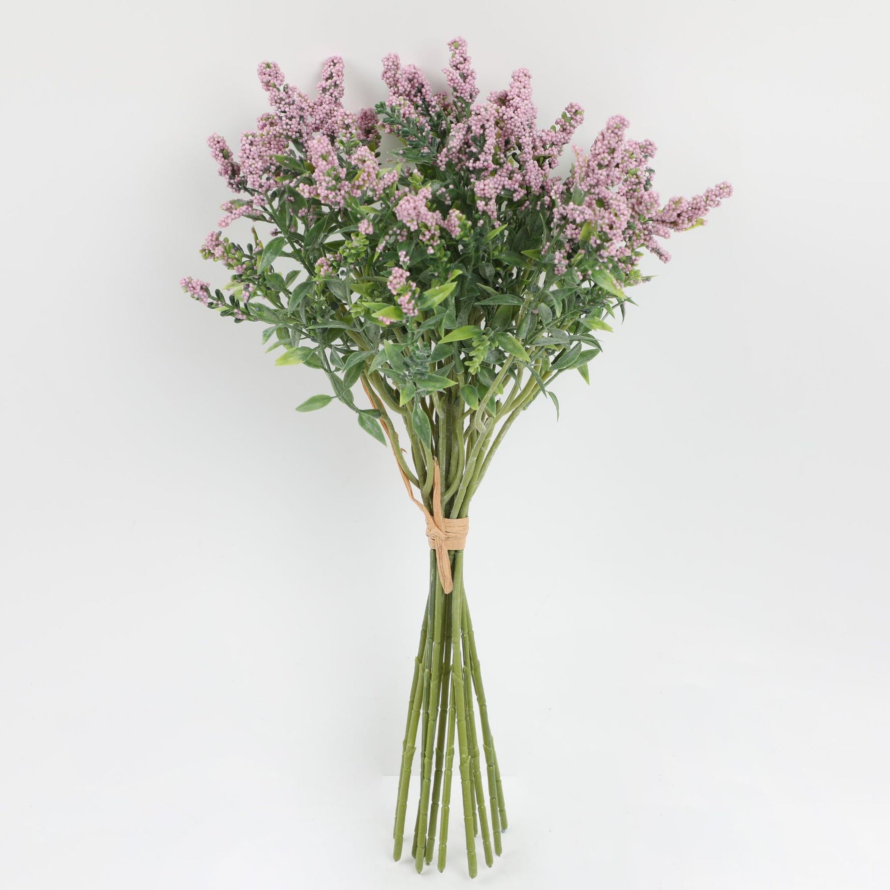 Real Touch Lavender Artificial Flower - Light Pink (14 inch, Pack of 12, Flower Bunch)