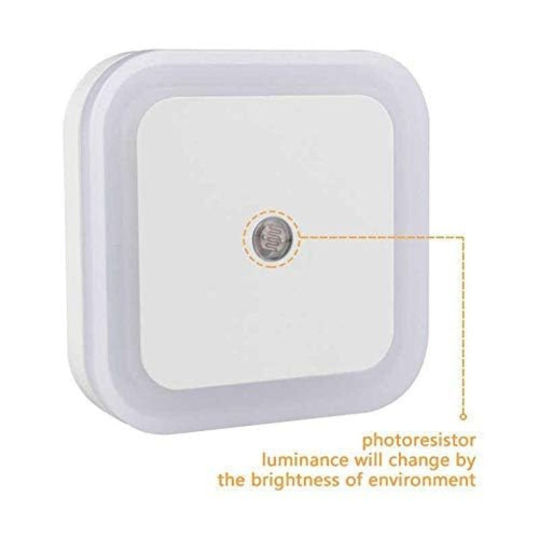 Plug-in LED Night Light With Auto Dusk-To-Dawn Sensor- 2pc ( Square, Cool White )