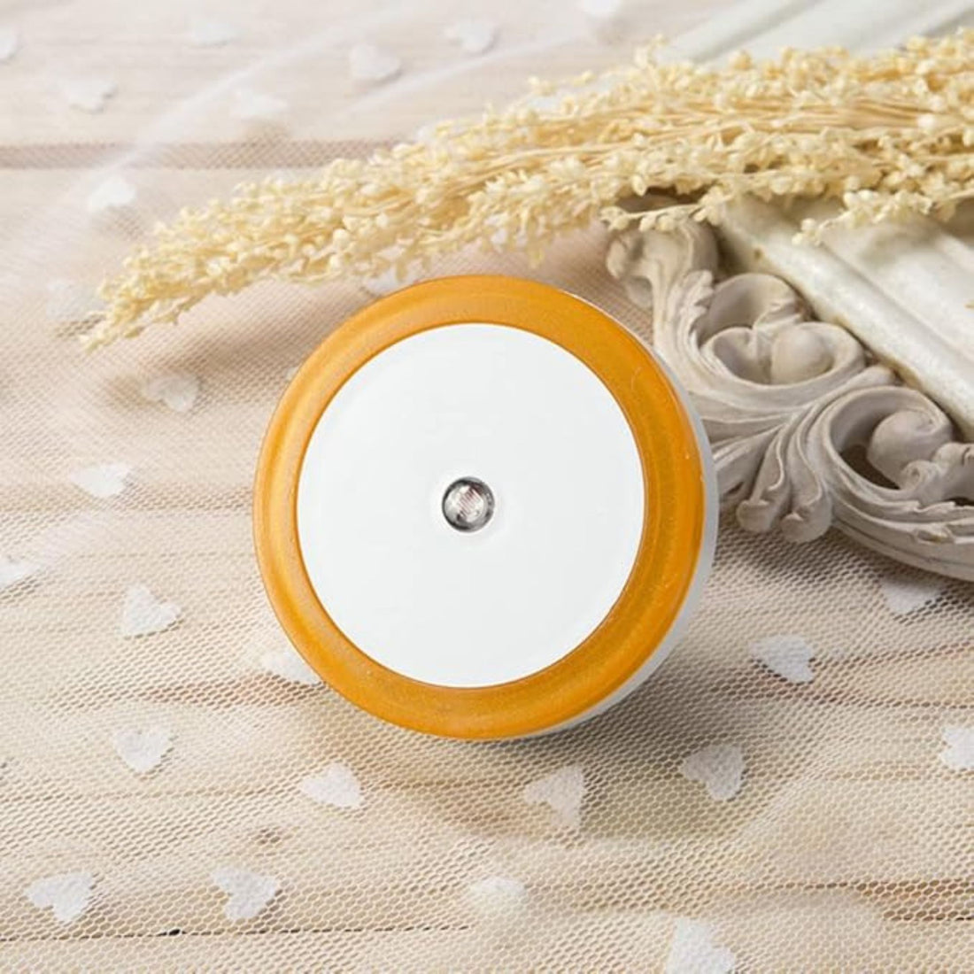 Plug-in LED Night Light With Auto Dusk-To-Dawn Sensor - 2pc ( Round , Warm White )