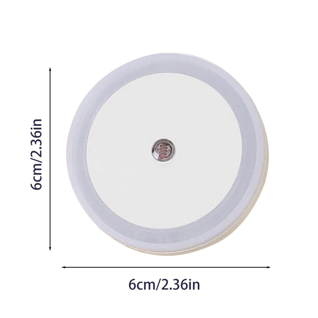 Plug-in LED Night Light With Auto Dusk-To-Dawn Sensor - 2pc ( Round , Cool White )