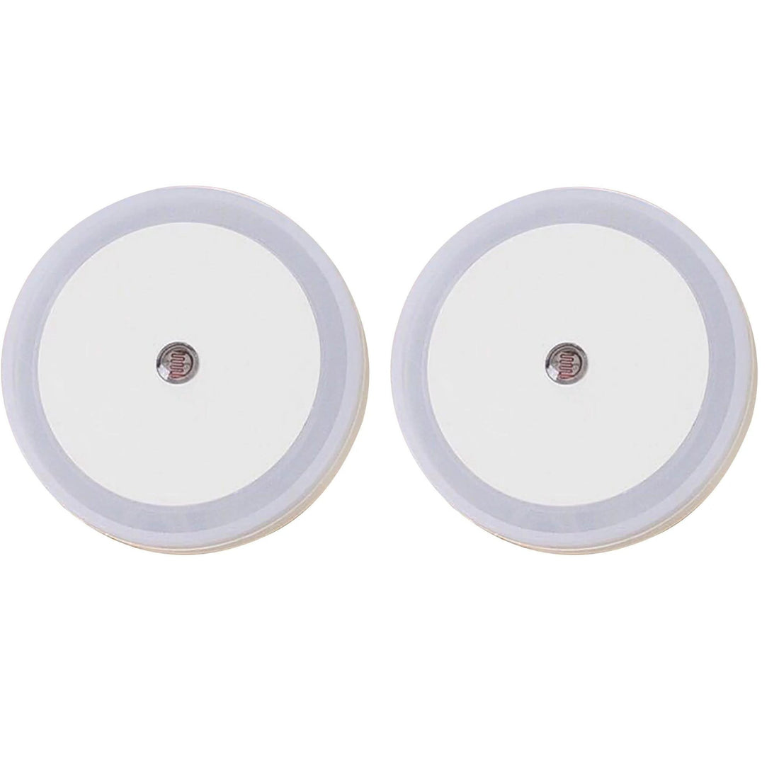 Plug-in LED Night Light With Auto Dusk-To-Dawn Sensor - 2pc ( Round , Cool White )