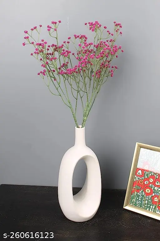 Artificial Baby Breath Real Touch Flower - Dark Pink(20 inch , Pack of 4, Flower Bunch)