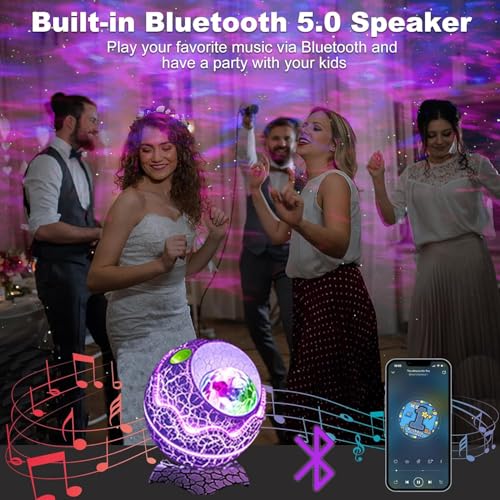 Dinosaur Egg Shape Galaxy Star Projector Night Light - White