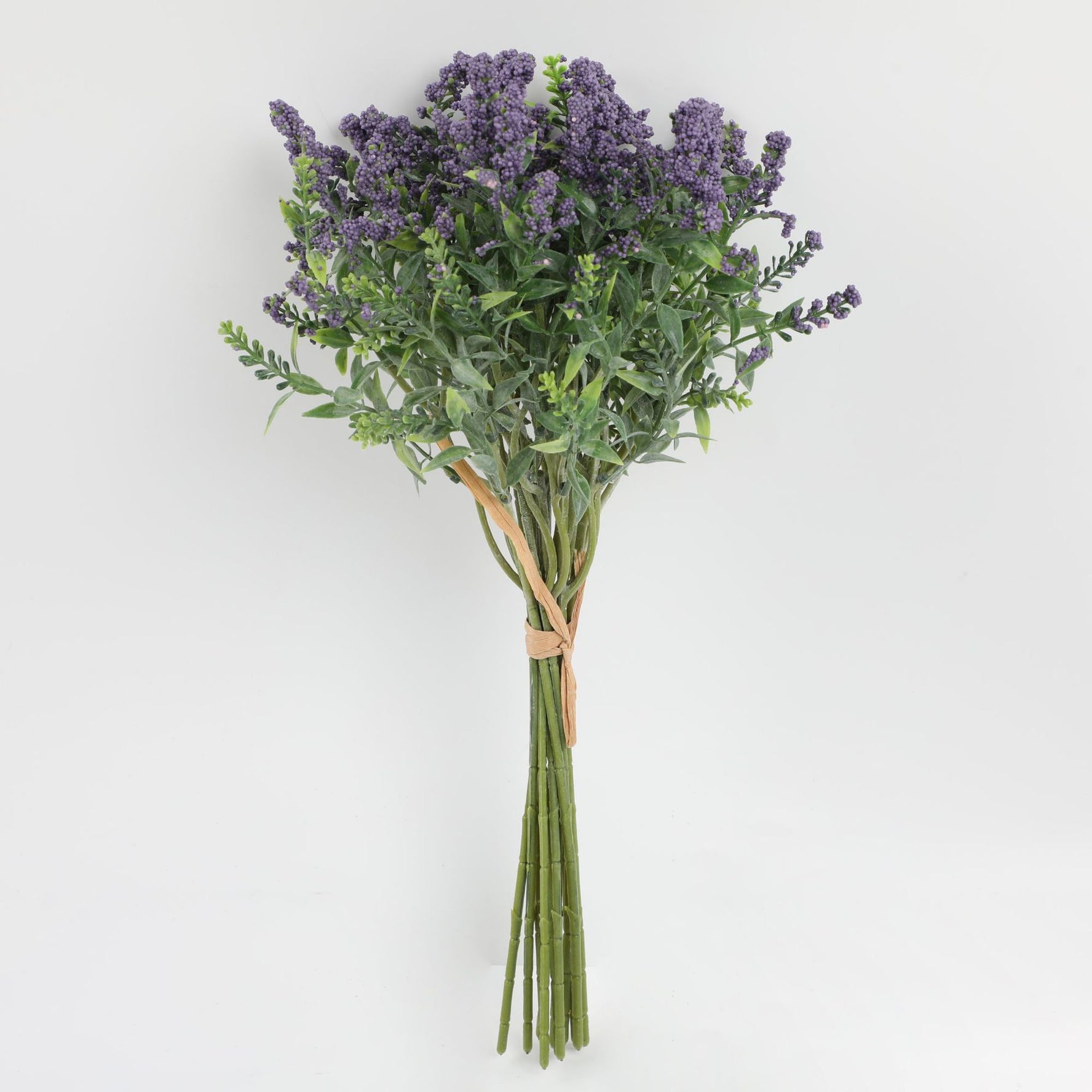 Real Touch Lavender Artificial Flower - Purple (14 inch, Pack of 12, Flower Bunch)