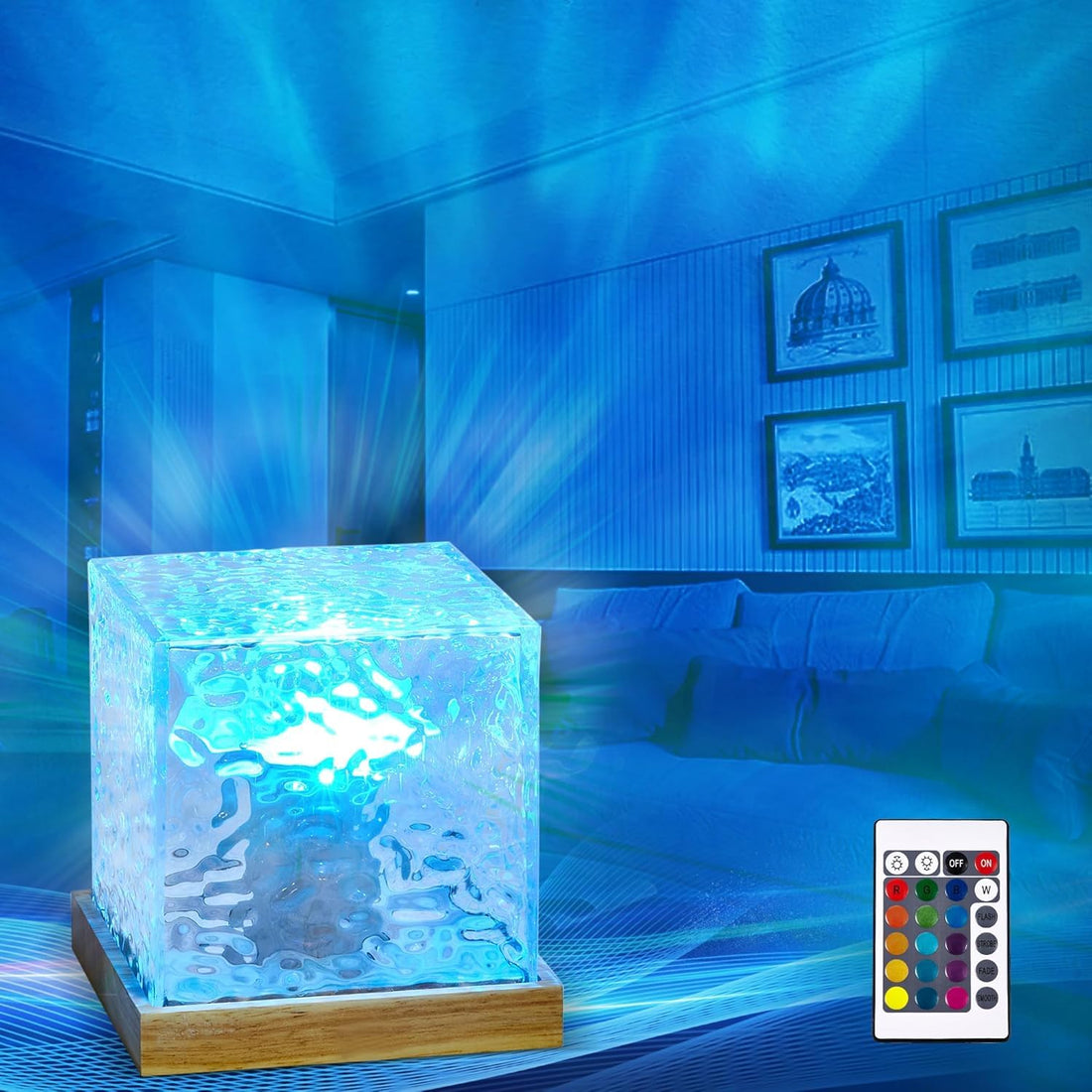 Mini Ocean Wave Projector Light With Remote - Transparent