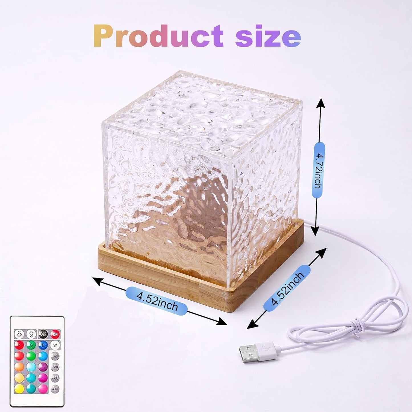 Mini Ocean Wave Projector Light With Remote - Transparent