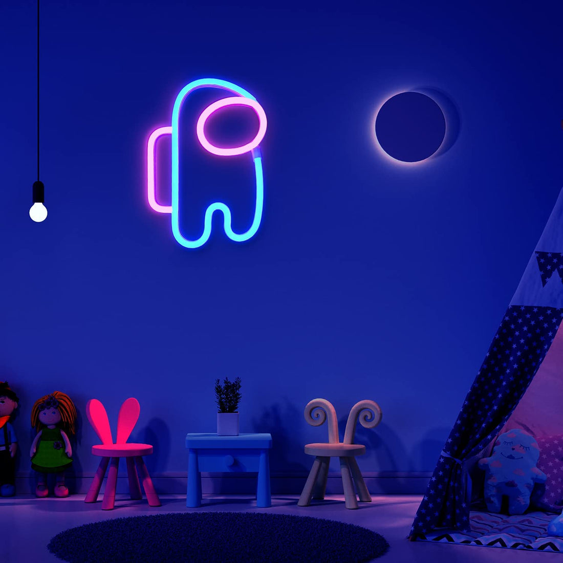 Among Sign Neon Wall Light ( Blue , Pink)