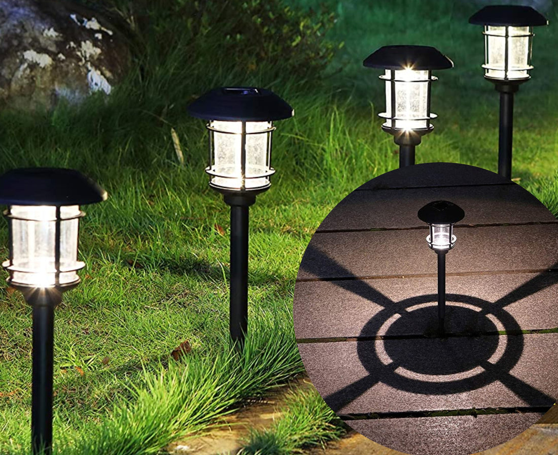 Solar Powered Pathway Lights (Pack of 4, Warm White)