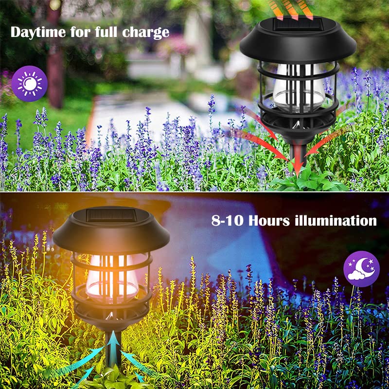Solar Powered Pathway Lights (Pack of 4, Warm White)
