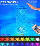 Xergy Crystal Lamp, Rose Diamond Table Lamp, 16 Colors RGB With Touch And Remote Control, USB Rechargeable Decorative Acrylic Rays lamp, Christmas decorations, Atmosphere Light for Living Room,Bedroom